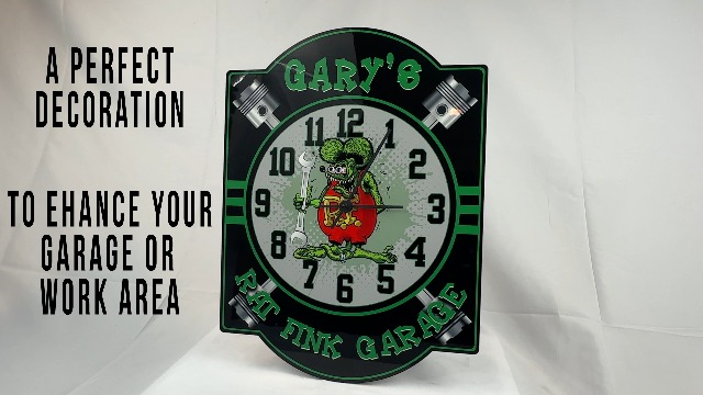 Amazon.com: Decorative Concepts Rat Fink Green Garage Wall Clock